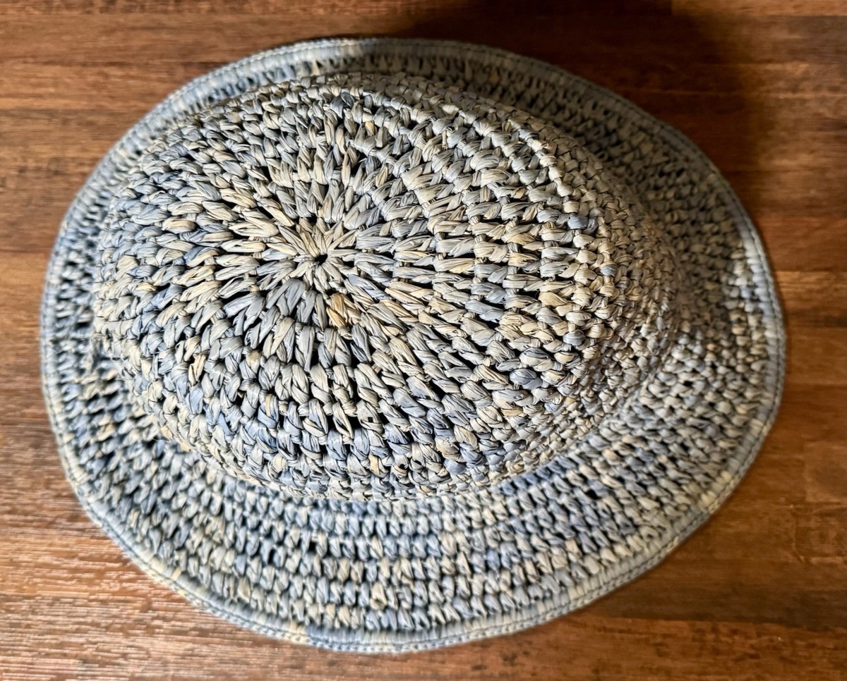 Jaden Rael Handmade In Madagascar Blue 100% Raffia Medium 
