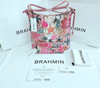 NEW BRAHMIN STARLIGHT OMBRE KATIE W/CREDIT CARD WALLET