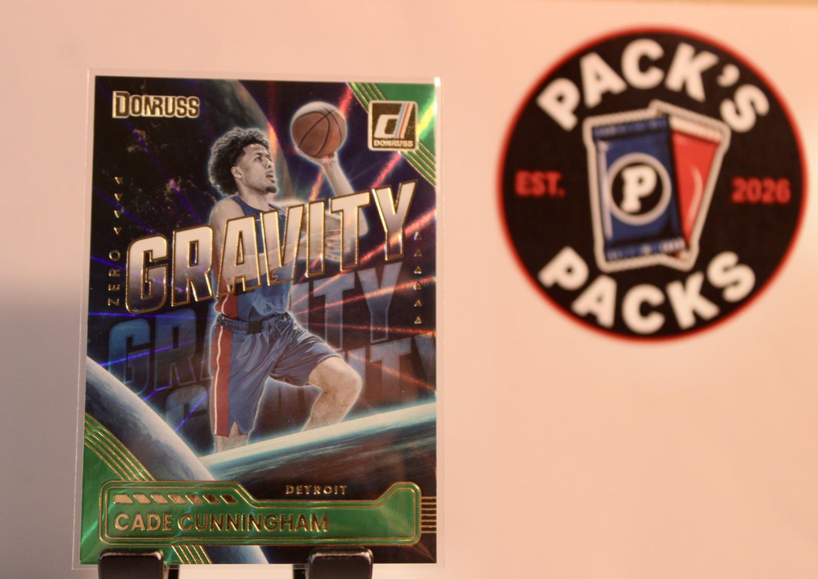 Panini 2025-26 Donruss Basketball Cade Cunningham Green Laser Zero Gravity #14