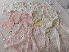 Vintage Infant Girl Dresses from late 1950s - 5 dresses, 2 bibs, slip, and more