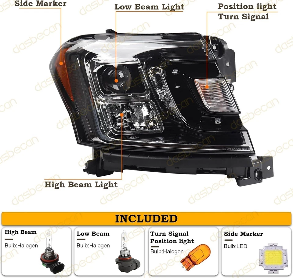 Pair Left & Right Side Halogen Headlight Assembly For Ford Expedition 2018-2021 Foto 4 de 4