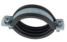 Gummi ausgekleidete Rohrschellen verzinkt Antivibration Wandhalterungen 7,5 cm