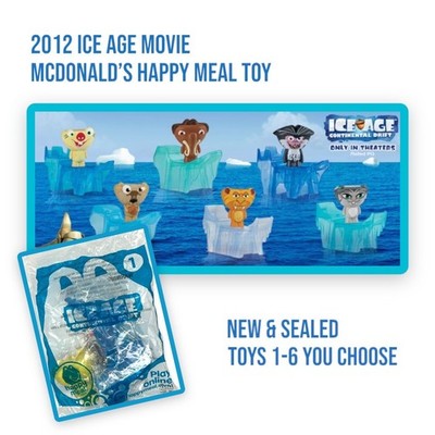 2012 ICE AGE Continental Drift Figure McDonalds Toy Stocking Stuffer YOU CHOOSE