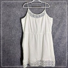 Old Navy Womens 2X White Midi Dress Sleeveless Casual Travel Lightweight Comfort