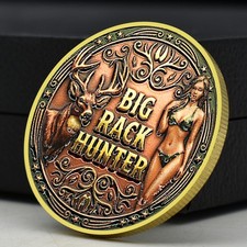 Big Rack Hunter Medal Whitetail Deer Hunting Challenge Coin Gift Collectible