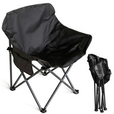 Portable Camping Chair 600D Oxford Outdoor Folding Moon Chair for Fishing Travel