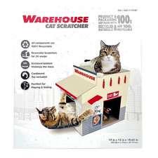 NEW WAREHOUSE CAT SCRATCHER VIRAL DOUBLE DECKER REVERSIBLE PET TOY HOUSE