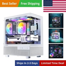 Aqua 3, Micro ATX Case, MATX PC Case with 3 X 120mm 3-Pin ARGB Fan Pre-Instal...