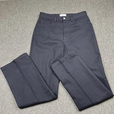 AMI Alexandre Mattiussi Trousers Mens Medium Navy Blue Wool Blend Corduroy Smart