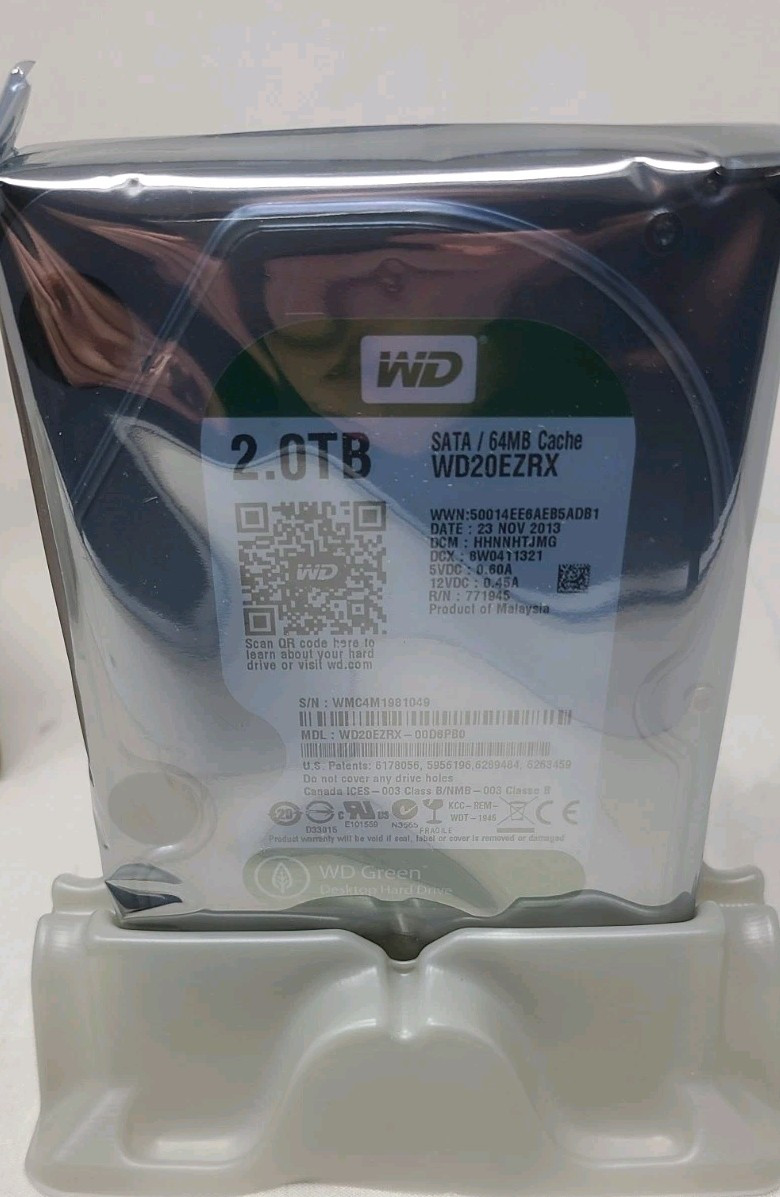 (5) WD GREEN WD20EZRX 2TB HDD 5個まとめ Western Digital WD Green 2TB Internal 3.5