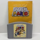 Paper Mario (Nintendo 64, N64) Authentic Cartridge & Manual Only Tested Working