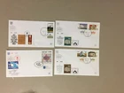 Four Israel fdc with additional same thematic label