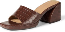 Women'S Platform Block Heel Mule Sandals