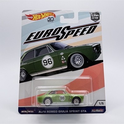 Hot Wheels Car Culture EuroSpeed Alfa Romeo Giulia Sprint GTA Real Riders 1:64