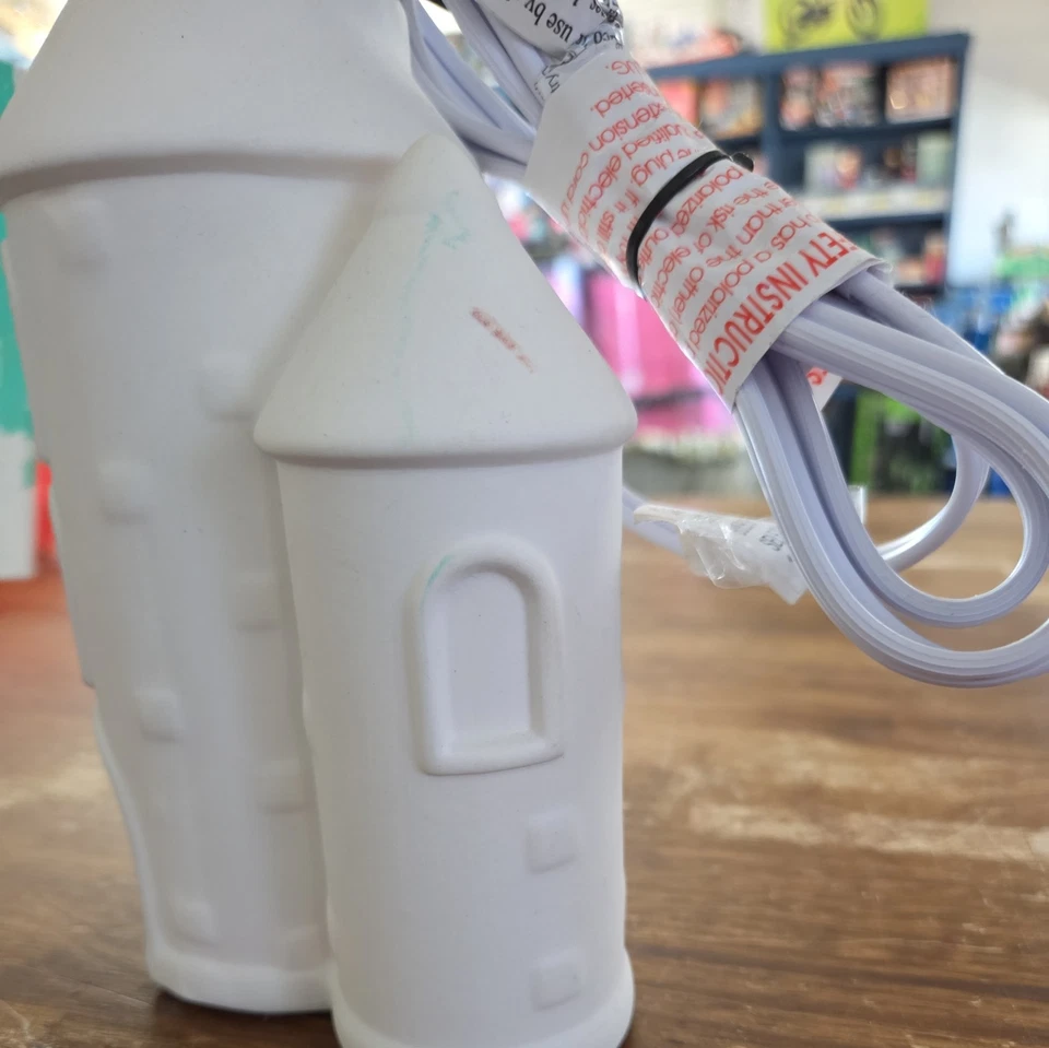 Lámpara de mesa Pillowfort con base de luz nocturna niños 14 3/4" de alto blanca nueva con etiquetas algunos rasguños Foto 4 de 4