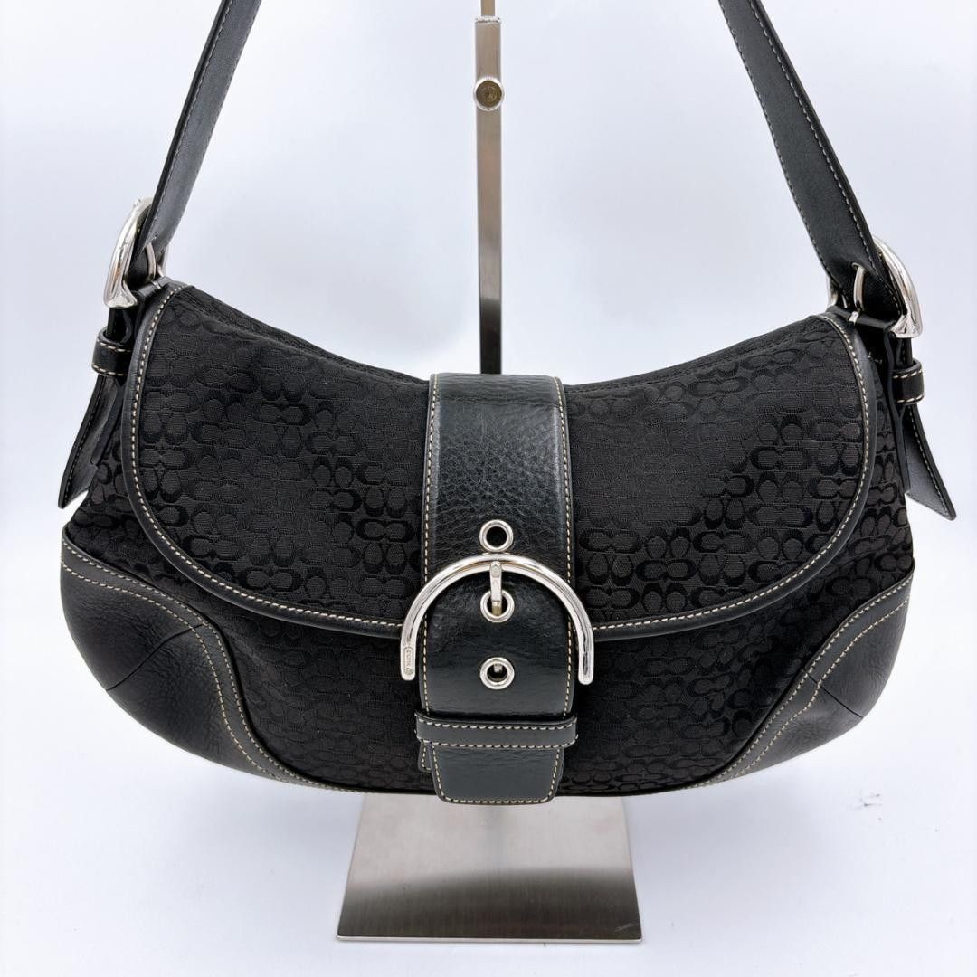 COACH Soho Signature One Shoulder Bag Black from Japan - Gem