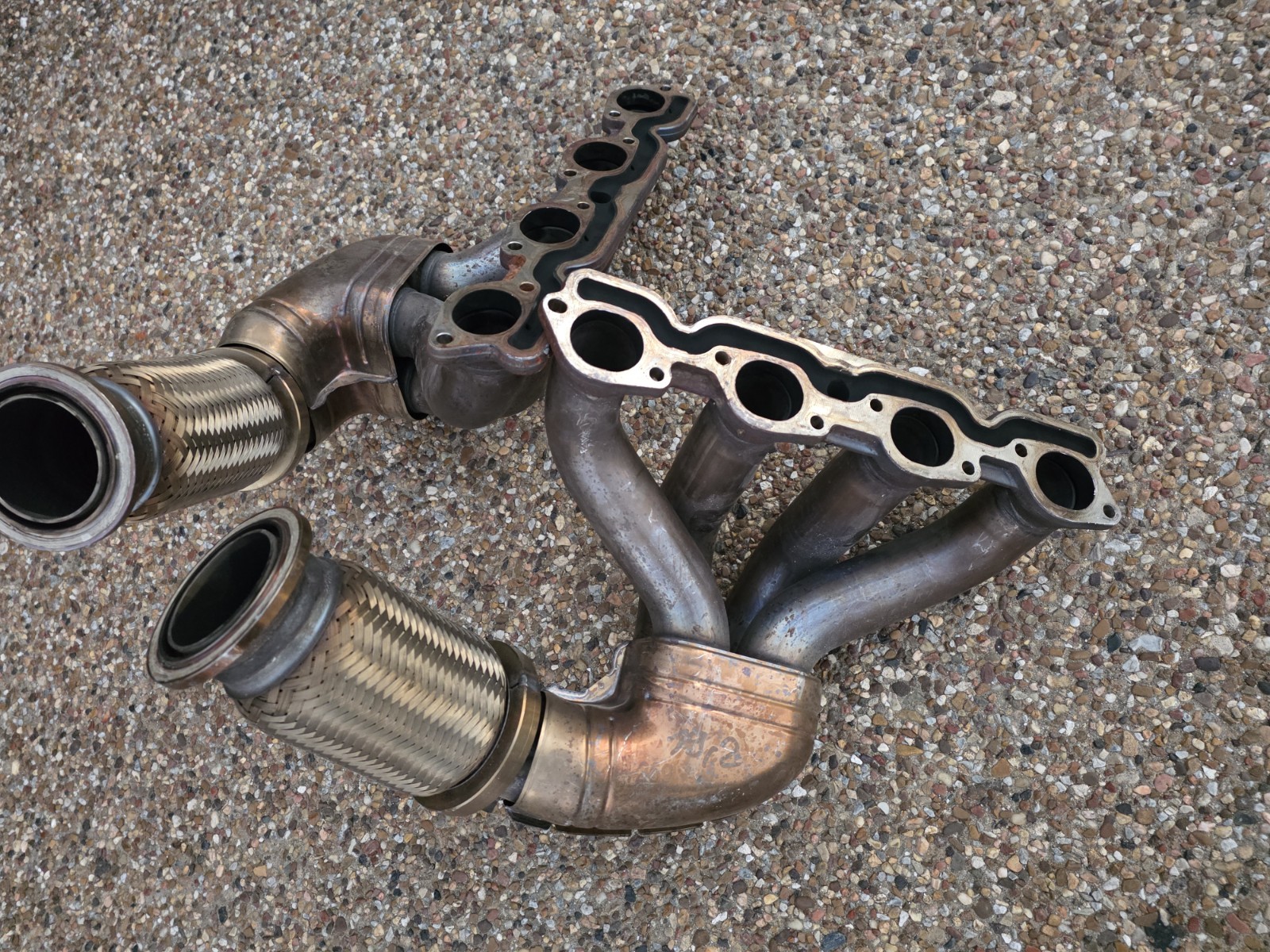 FERRARI 458 OEM GENUINE ORIGINAL EQUIPMENT LEFT & RIGHT EXHAUST MANIFOLD HEADERS