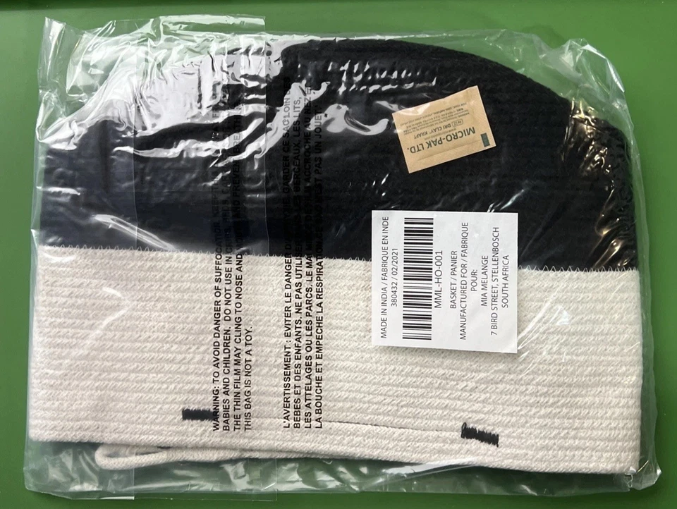 Mia Melange Foldable Cotton Rope Basket Handmade Storage Plant Holder New - Image 4 of 4