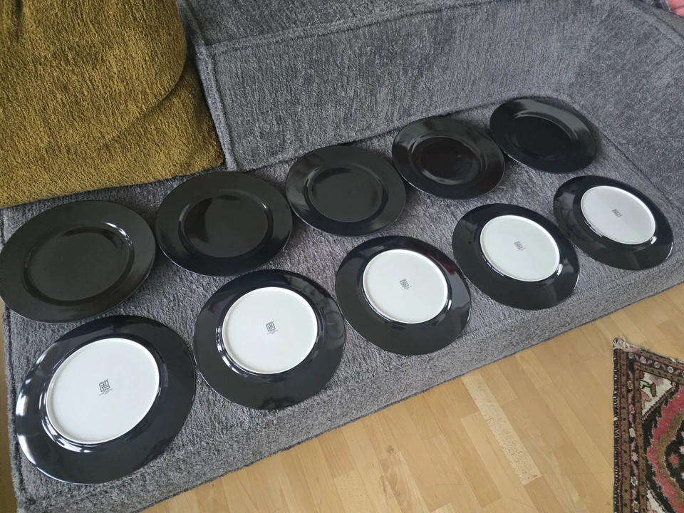 10x Taitu "Uno" Teller 31cm, Emilio Bergamin, Italy, 1979