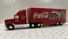 Vintage Coca-Cola Santa Pack Tractor Trailer Toy Semi Truck Christmas Red Ad