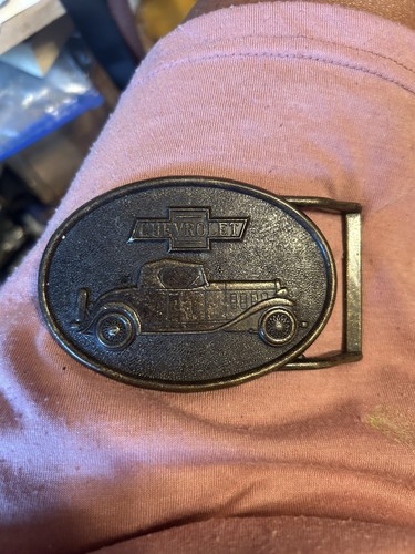Chevrolet Brass/Bronze Belt Buckle Chevy Automobile RJR-RJ Roberts Co