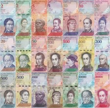 Venezuela 2-20000 Bolivares 2013-2018 P 88 89 90 91 92 93-108 UNC Set 21 pcs NR
