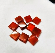 Red Onyx Square Shape Flat Cabochon AAA Quality Loose Gemstone For jewelry