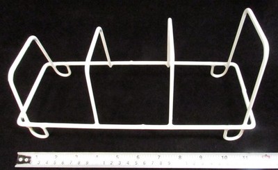 Vintage Rubbermaid White Rubber Coated PLATE RACK Holder MCM Retro Organizer