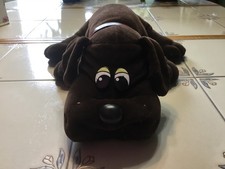 1980's vintage pound puppy dark brown 18"