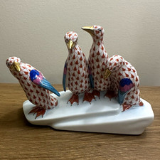 Herend Hand Painted Fishnet Porcelain Bird Fi...