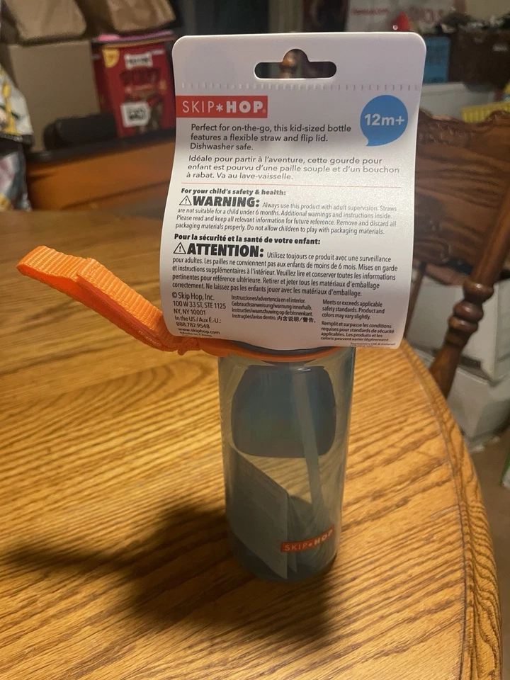 Botella de paja Skip Hop Zoo perro azul 12 m+ Foto 3 de 3