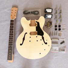 ES-335 Semi-Hollow Electric Guitar DIY Kit Flamed Maple Top F-Hole Body CR part