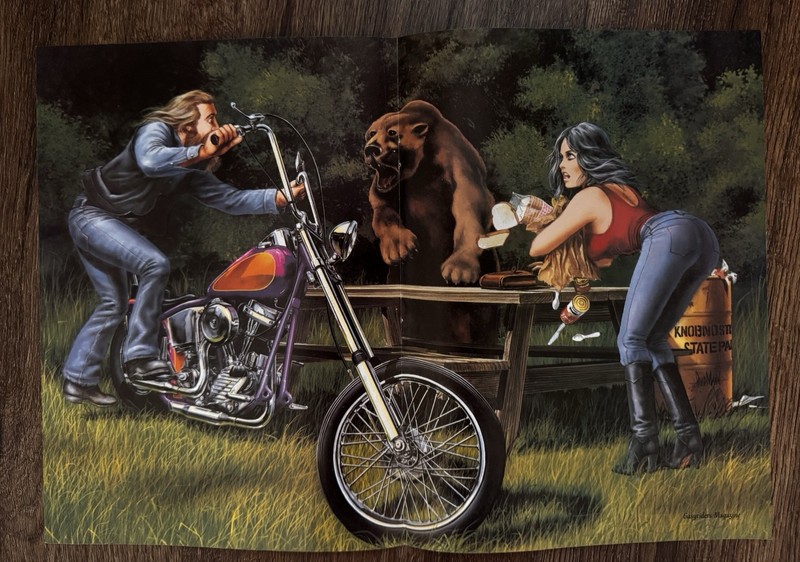 “The Picnic” David Mann Vintage 1983 Easyriders Magazine Centerfold