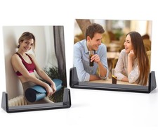 8x10 Acrylic Picture Frames 2 Pack, Frameless Photo Frame with Translucent Bl...