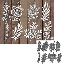 8Pcs/Set Leaf Metal Die Cuts,Various Leaves Plant Flower Cutting Dies Cut Stenci