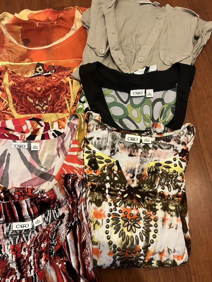 Lot of 10 Women's Tops Shirts Blouses Work Muitlicolor Large XLarge XL Tanks - Image 2 of 4