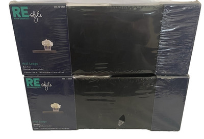 NIP Lot of 2 RE Room Essentials Black Finish Wall Ledges 11.75X4.5X 1.25 SEALED