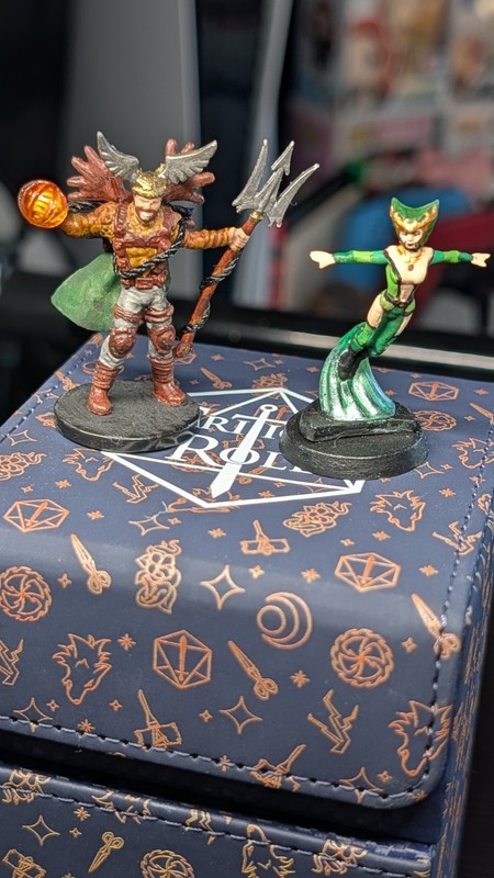 Custom Kitbashed D&D Mini Lot, Archdruid and Sorceress (2 miniatures)