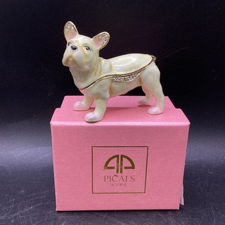 Piearth/Picals Japan French Bulldog Jewellery Case Figurine (15B) MO#8755