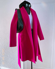 NAF NAF Damen Mantel 80% Wolle Pink Gr. 34/36...