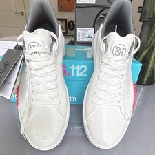 G/FORE G.112 Spikeless Golf Shoes Leather White/Grey/Pink US 11.5