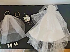 Vtg Barbie Doll #972 Wedding Day Dress Original Gown Veil Gloves Flowers Shoes