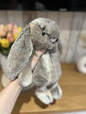Genuine RETIRED Jellycat Medium Bashful COTTONTAIL Bunny - BNWT & Tag protector 
