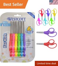 Durable 5-Inch Kids Safety Scissors - Assorted Colors, Perfect for Classrooms