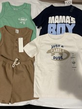SHEIN Garanimals Children's Place Boys 3T Summer Outfit Set T-Shirts Shorts