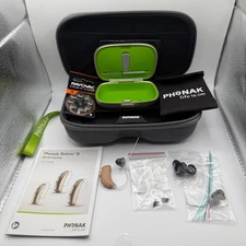 Phonak Bolero B90-P Hearing Aid With Case Tested & Working RIGHT EAR ONLY