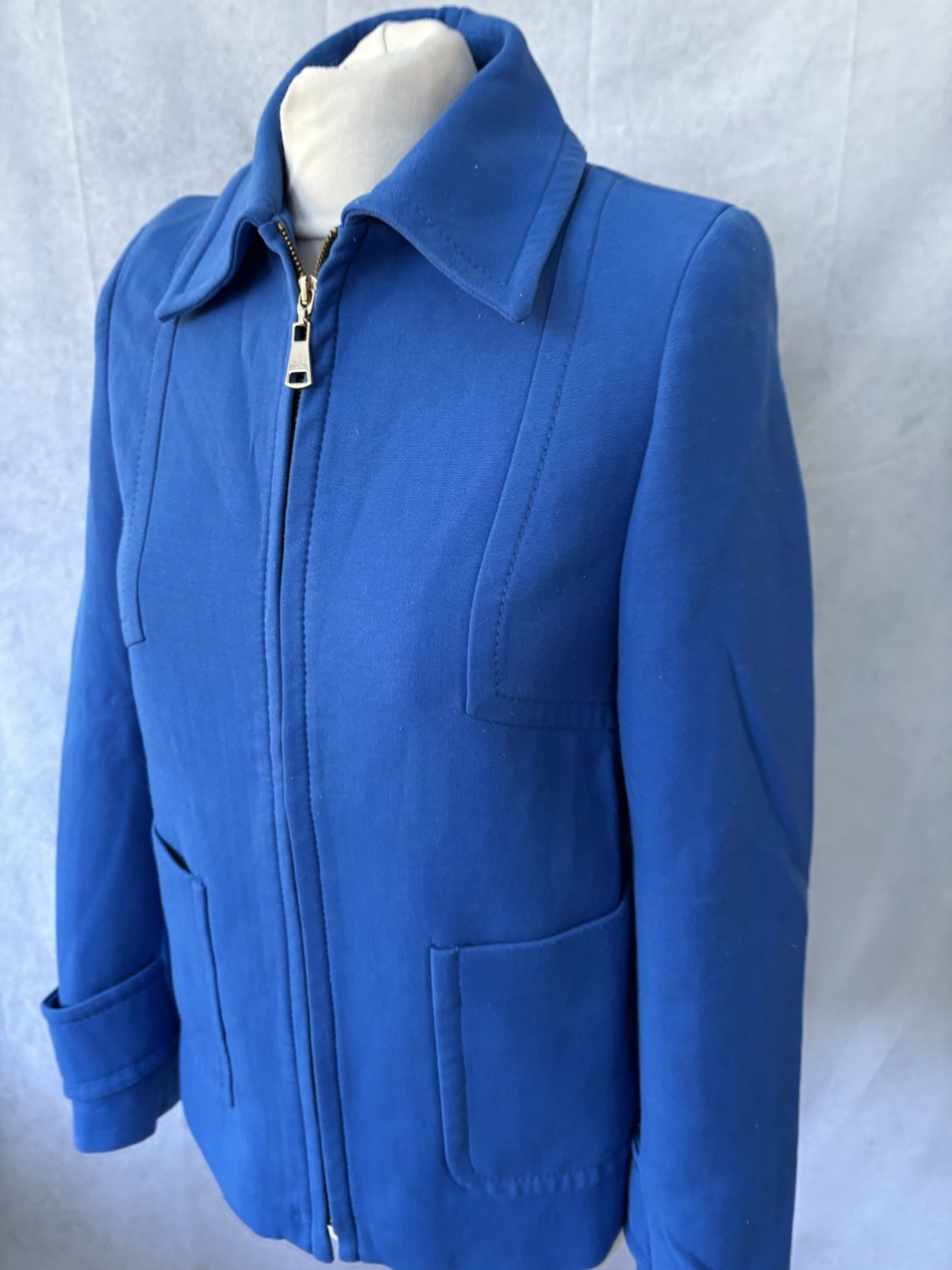Zara Women Blue Jacket Size XS Long Sleeve Collar Zip Up Women’s  thumbnail 8