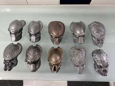 10er Set Predator Masks Solid Resin Cast Hot Toys Display im Maßstab 1/6