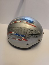 Casco Harley Davidson Half Shell de colección. DOT Bandera y Águila EE. UU. Buen Estado Mediu