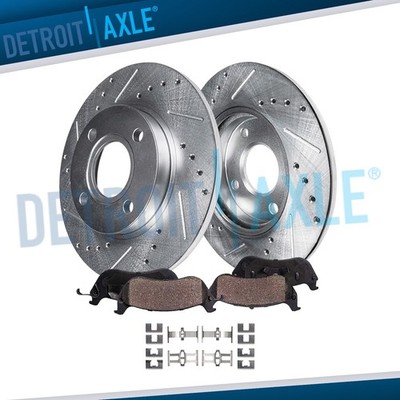 Rear Drilled Brake Rotors and Ceramic Brake Pads for Honda Accord Acura EL 2.3L
